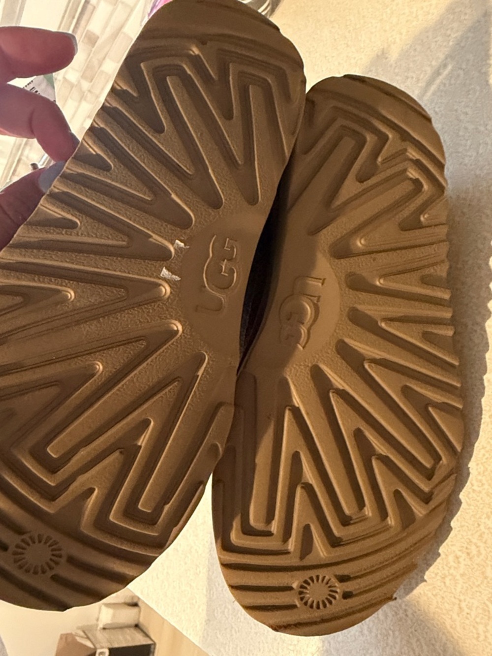 UGG Kids Tan Brown Lace-Up Cozy Boots - Picture 7 of 8